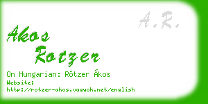 akos rotzer business card